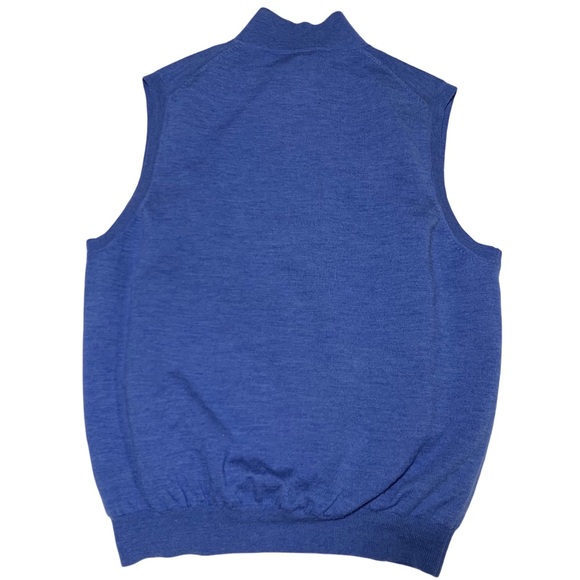 Fairway & Greene Signature Italian Merino Wool Vest Golf Men Size L Blue Golfing - Picture 2 of 7